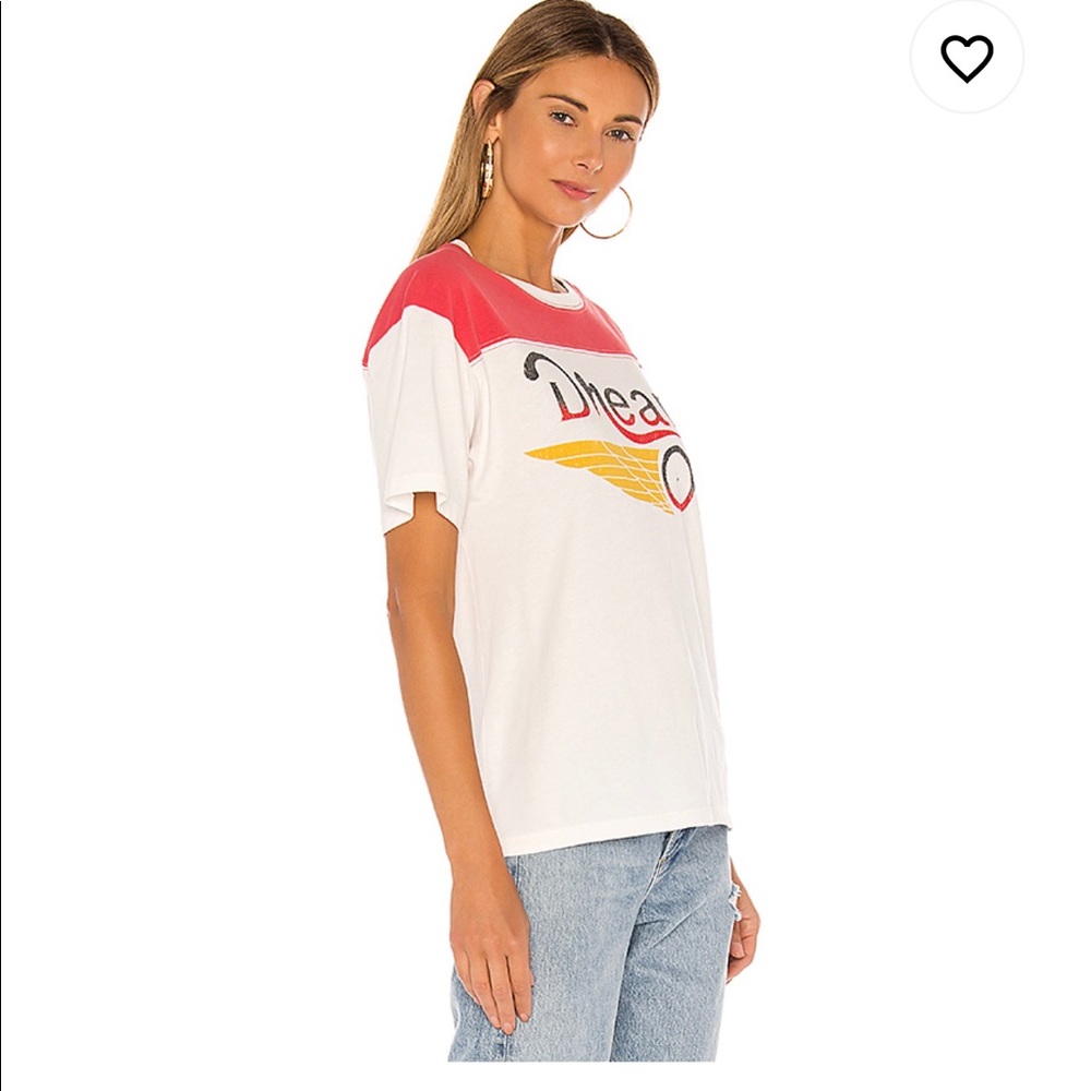 Dream On Varsity Tee in Vintage White - Picture 2 of 8